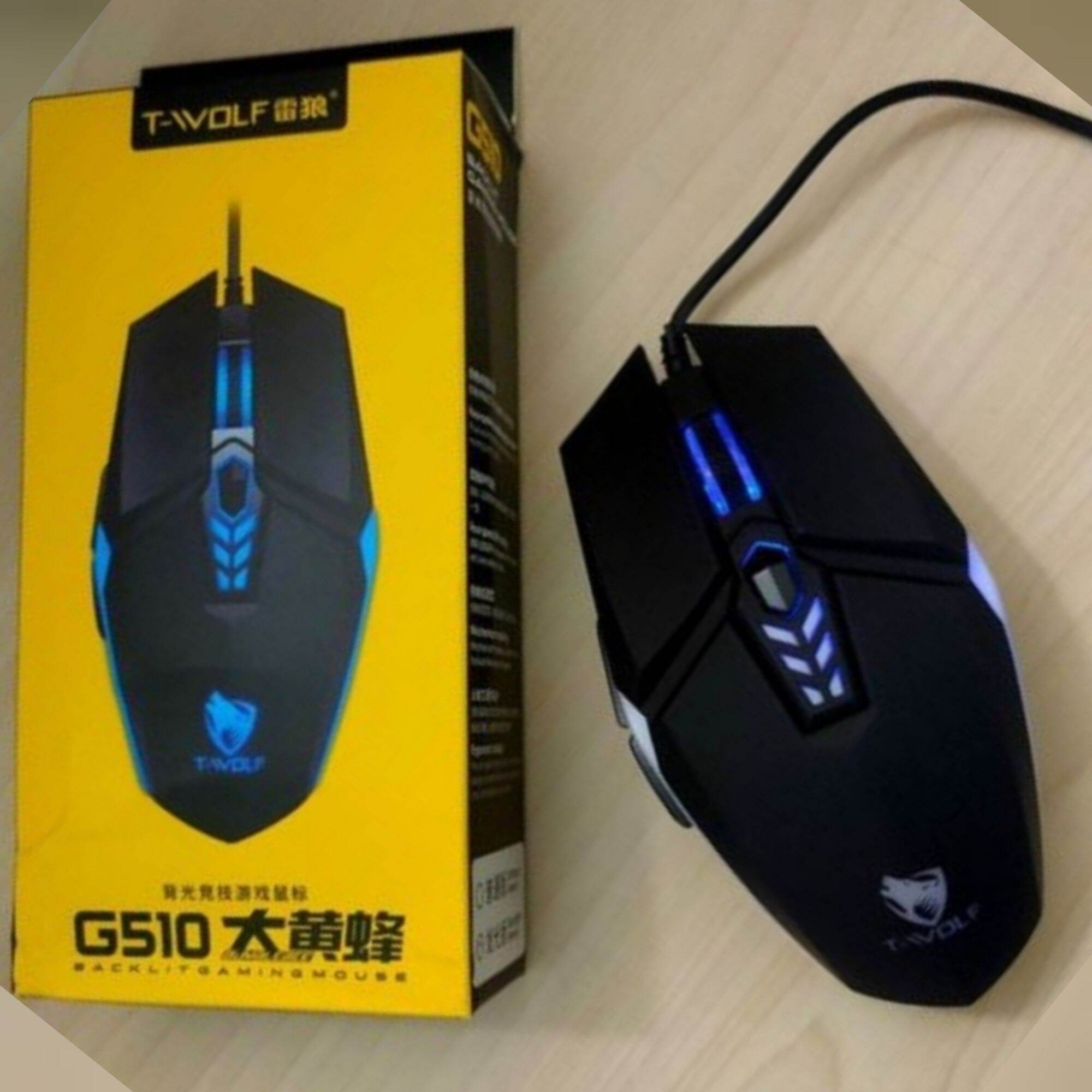 Chuột có dây gaming t-wolf g510 gaming mouse,hàng chính hãng ,bh 12 tháng