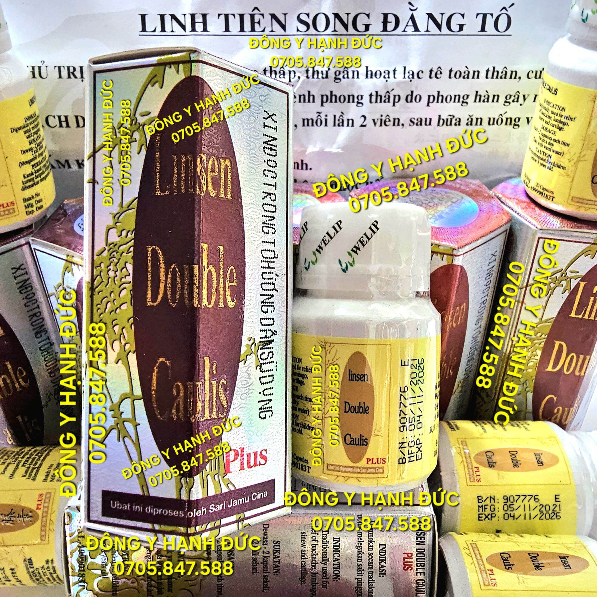  Linh Tiên Song Đằng Tố. Linsen Double Caulis Plus. Hỗ trợ Gout tê mỏi tay chân. Hộp lọ 20 viên. 