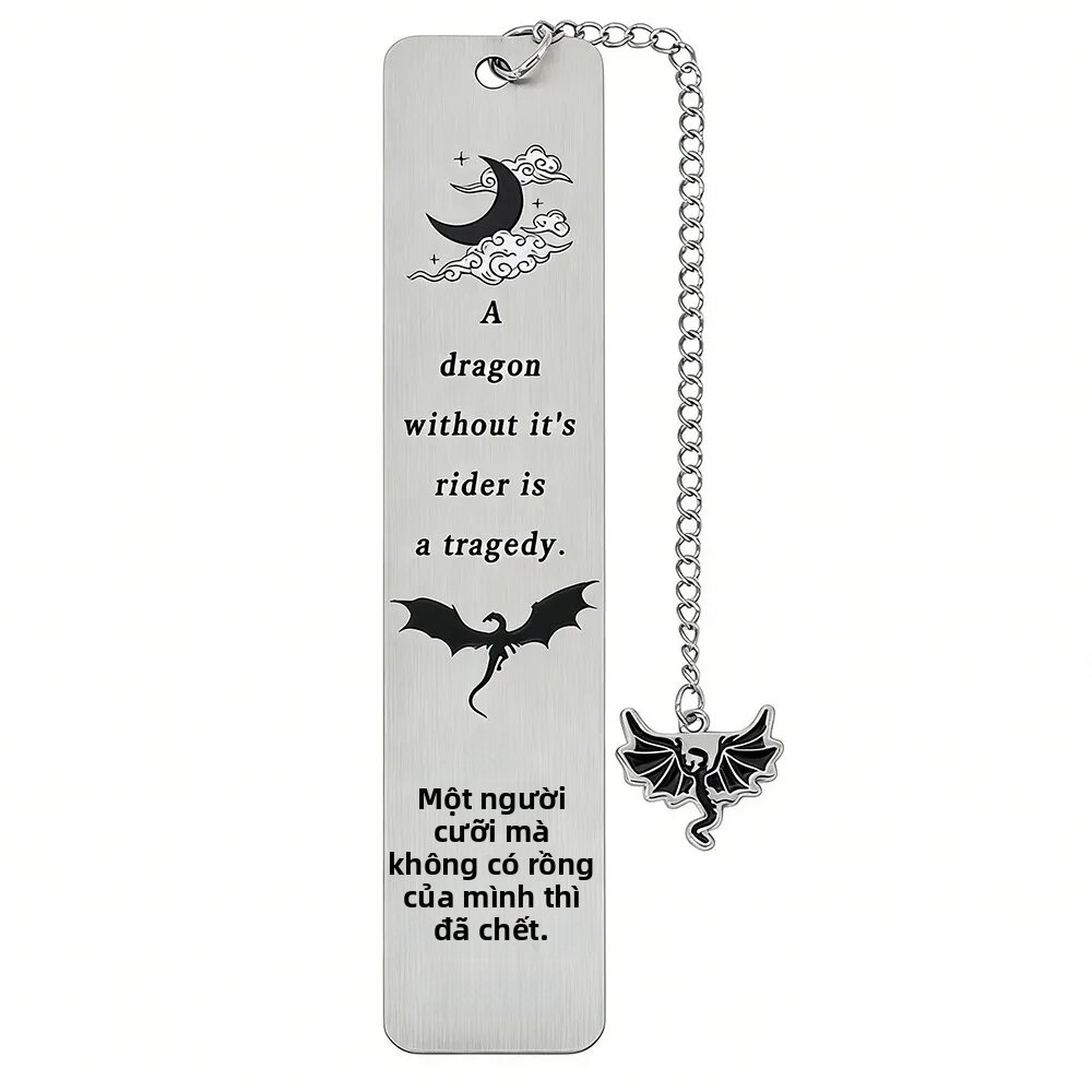 Fantasy Dragon Kim Loại Bookmark Thép Không Gỉ Gothic Sách Quyến Rũ Dành Cho Những Người Yêu Sách Học Sinh Đồ Dùng Học Tập Quà Tặng Cho Người Hâm Mộ Rồng