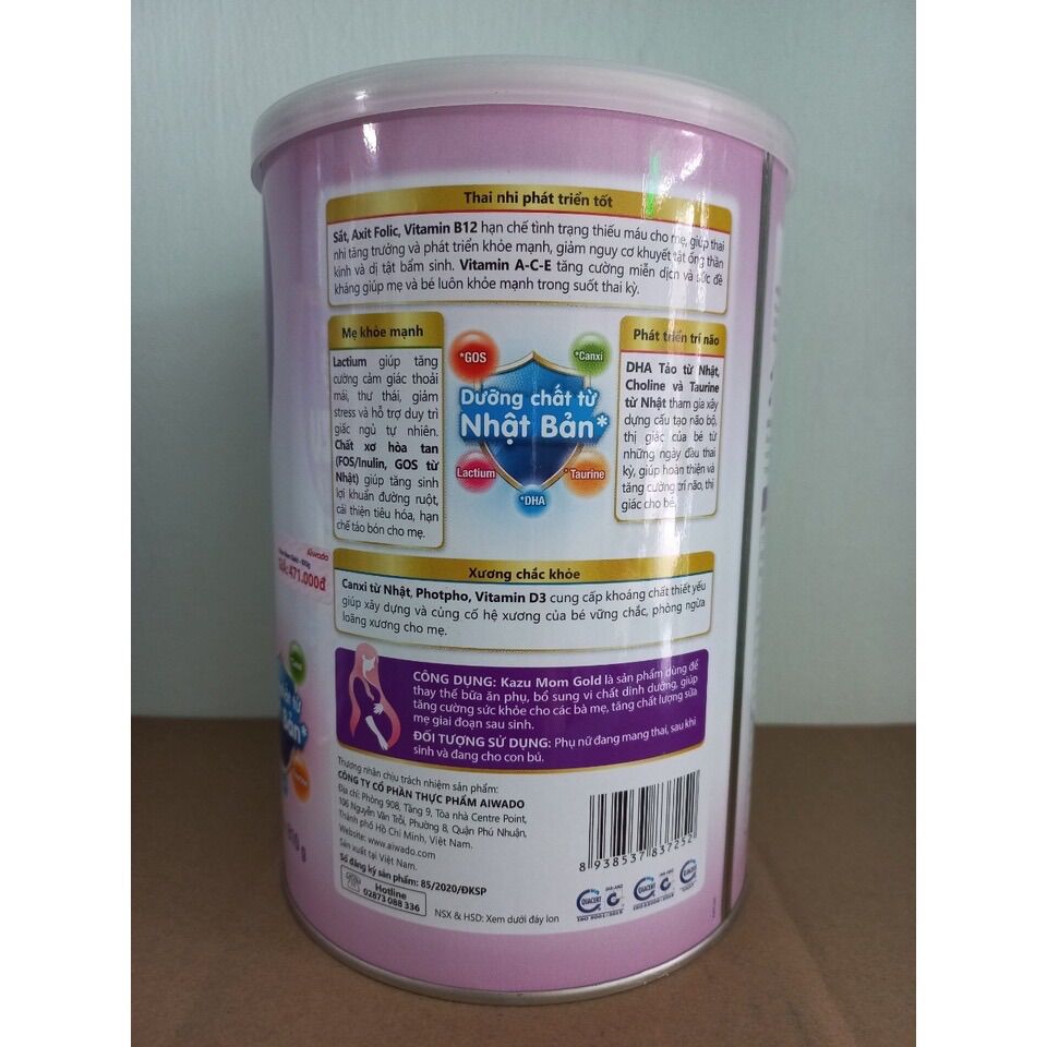 Sữa bột Kazu Mom lon 810g
