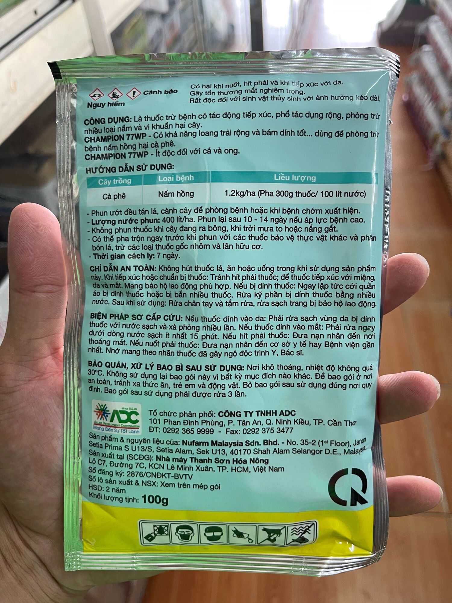 CHAMPION 77WP PHÒNG NGỪA NẤM HỒNG