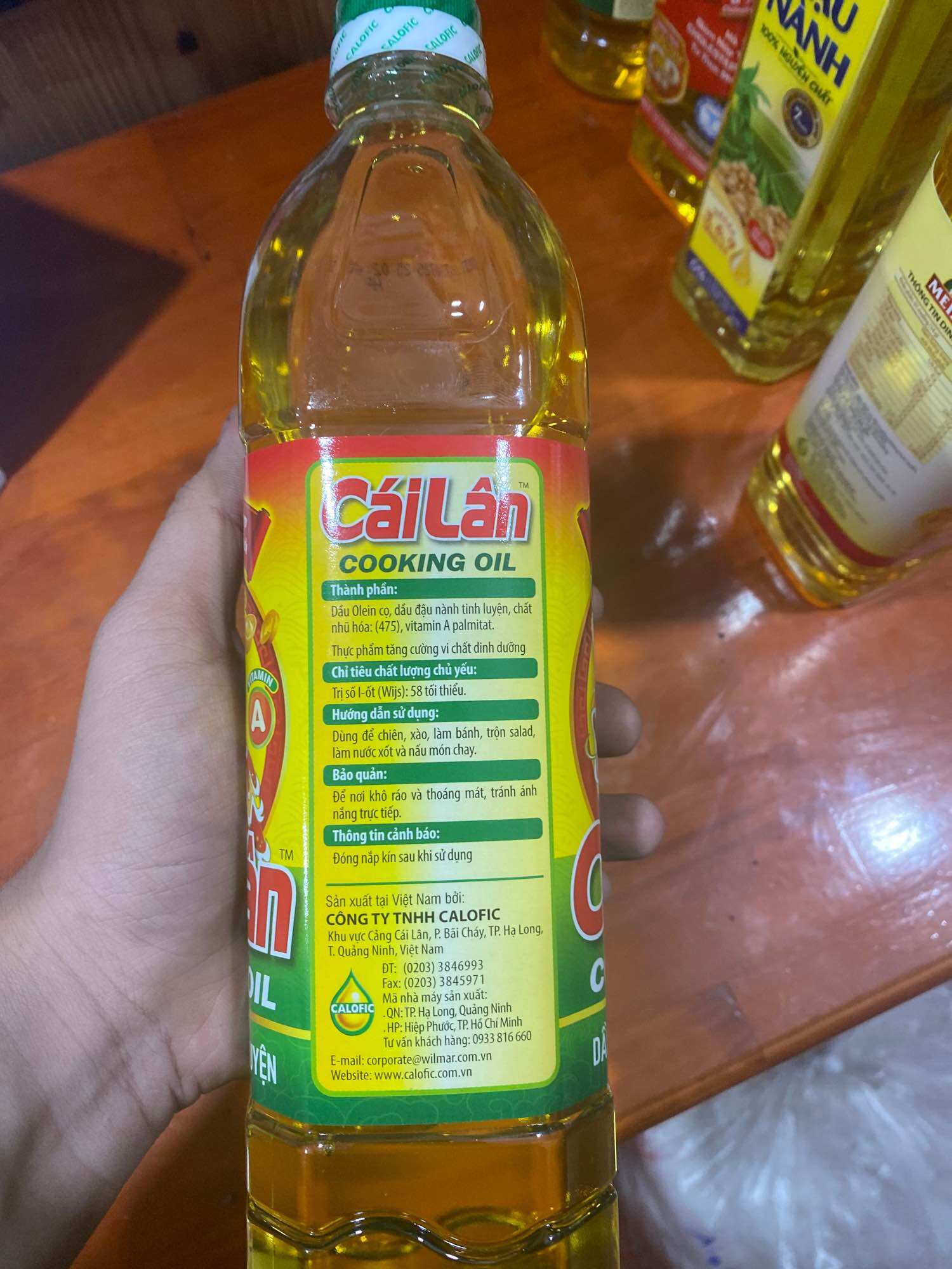 Dầu Ăn Thực Vật Cái Lân 1 lít