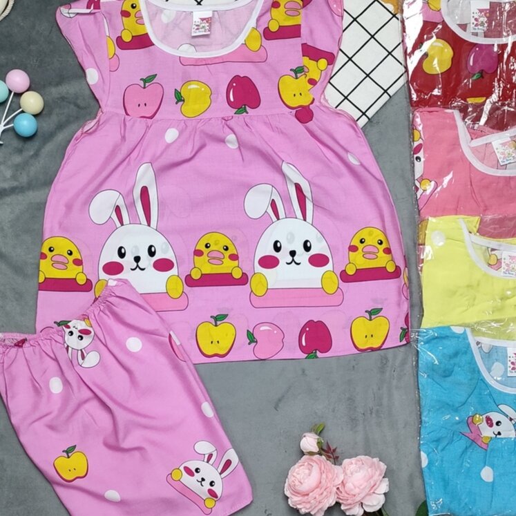 combo 3bộ bé gái chất vải tole lanh thấm hút