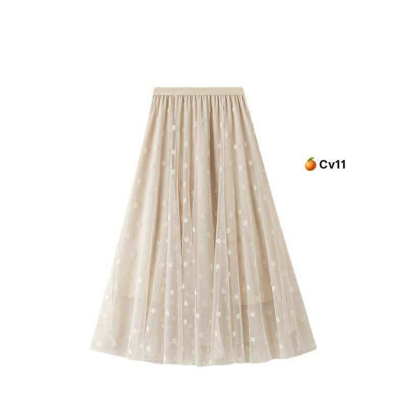 CHÂN VÁY LƯỚI BI DÀI CV11