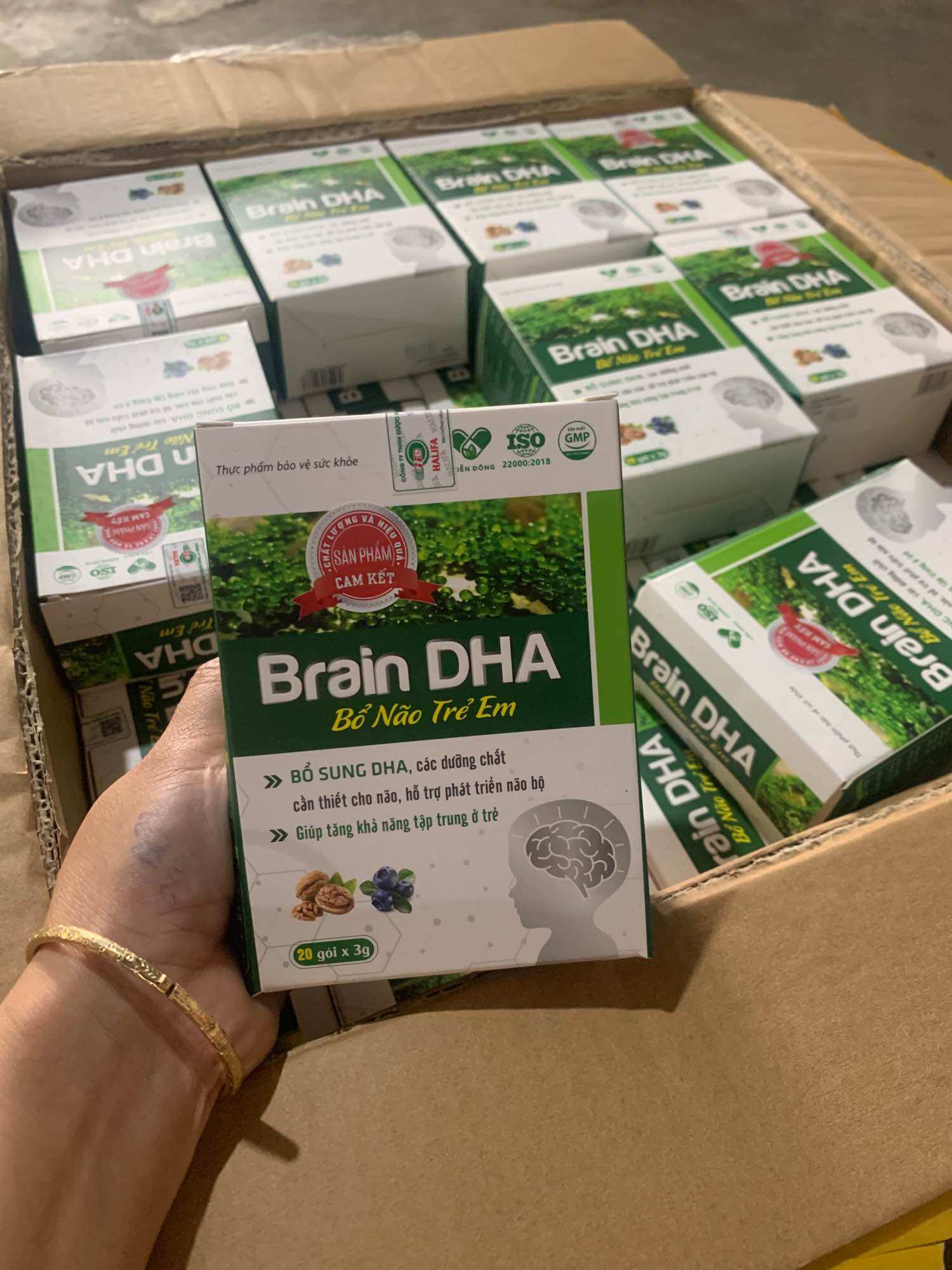 Cốm bổ não dha brain hộp 20 gói(mẫu mới)