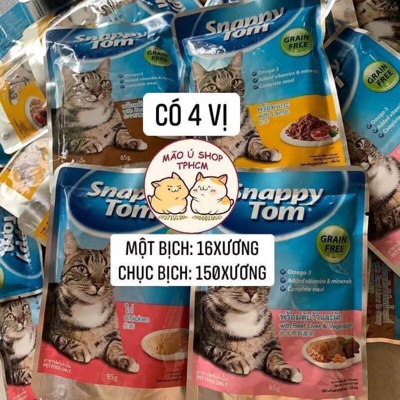 Pate mèo snappy tom gói 85g