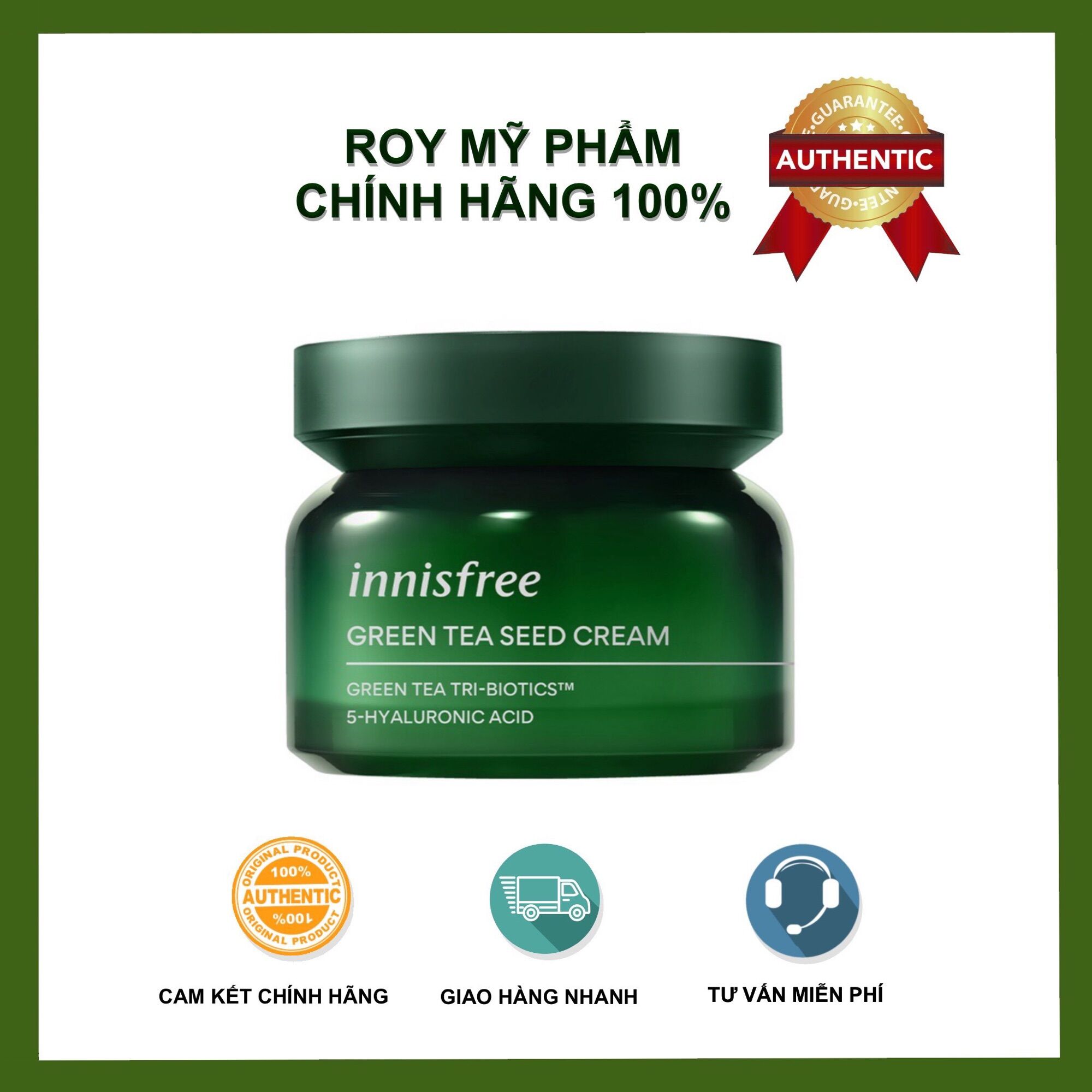 Kem dưỡng ẩm trà xanh innisfree cream 20ml