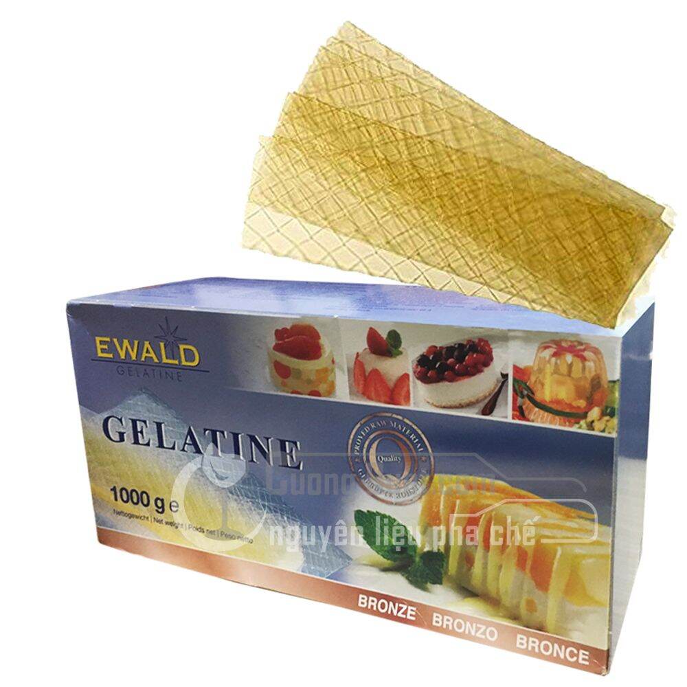 10 lá Gelatine Ewald Đức (37gram)
