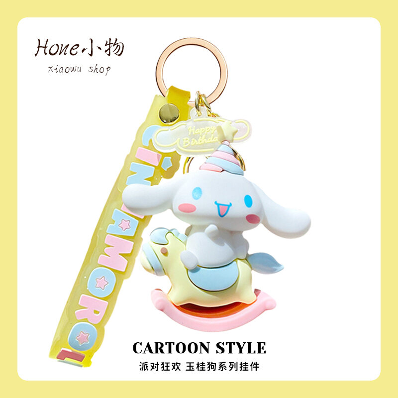 Móc Chìa Khóa Hàng Loạt Lễ Hội Tiệc Tùng Hình Chú Chó Cinnamoroll Hoạt Hình Đáng Yêu Tinh Xảo Nữ Móc