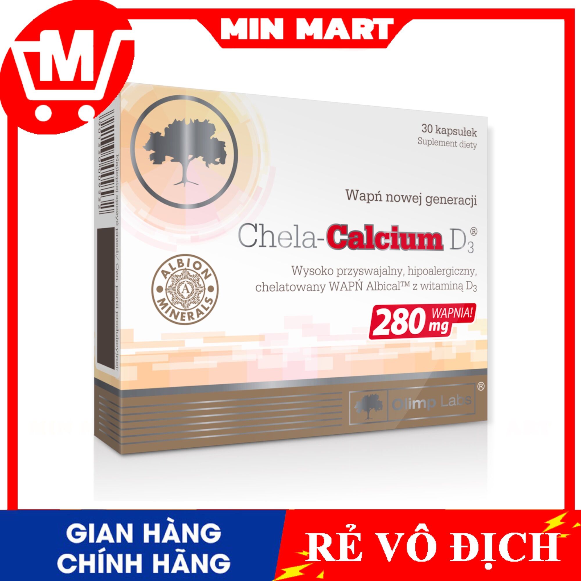 Hộp chela calcium d3 - dòng calcium hữu cơ cho mọi lứa tuổi