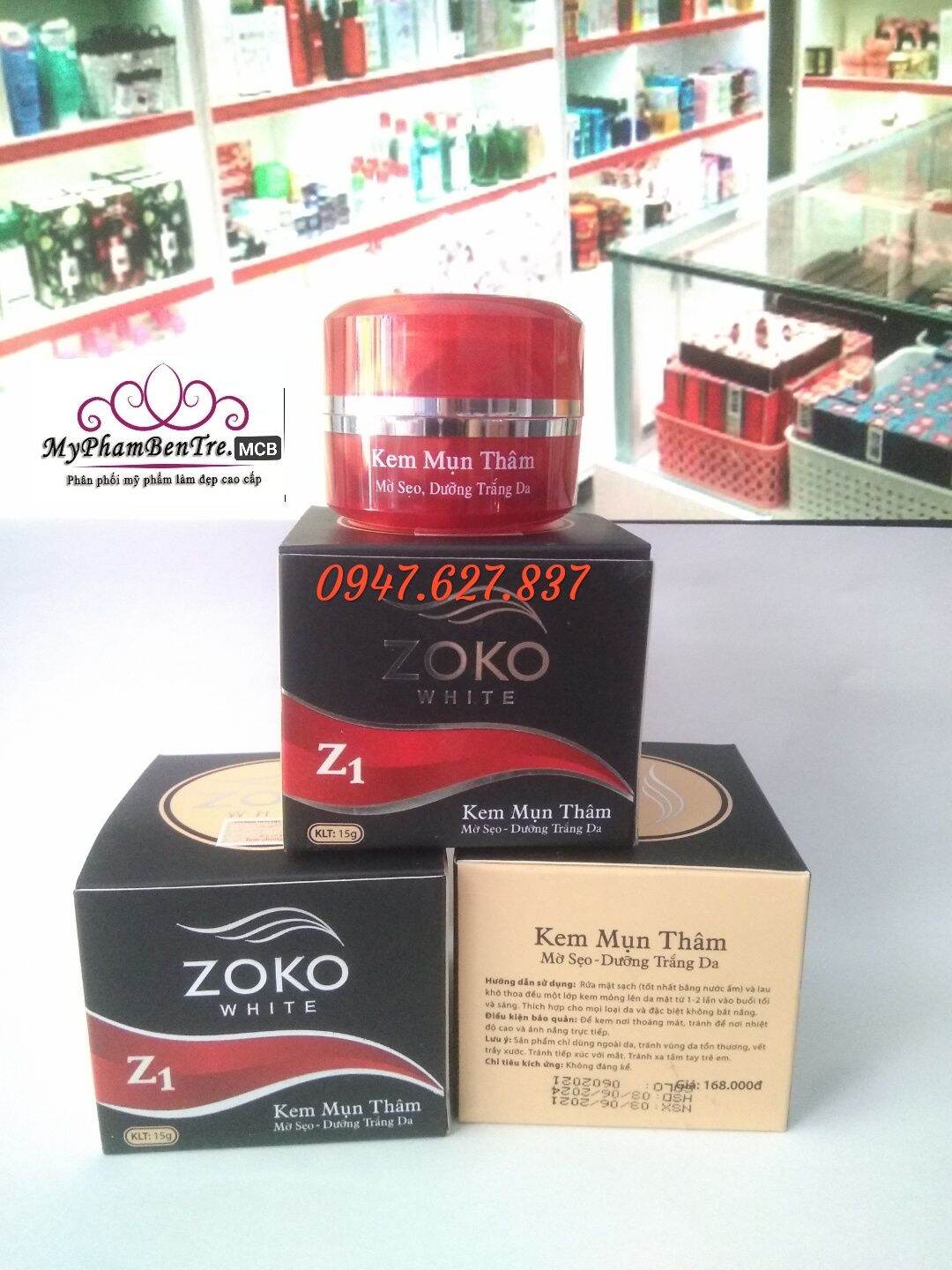 Kem trắng da mụn thâm mờ sẹo zoko 15g