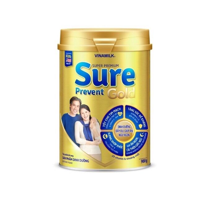 { Mẫu mới}Sữa Bột Vinamilk Sure Prevent Gold 900g