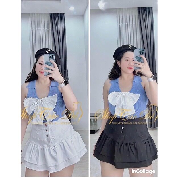 (SHOP TÁO ĐỎ BIGSIZE 50kg đến 90kg) chân váy kaki thun gài nút