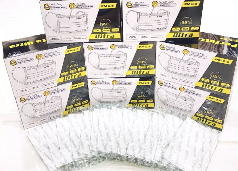 [HCM]Khẩu trang y tế 4 lớp Perfetta Ultra Trắng (35 Cái/Hộp)