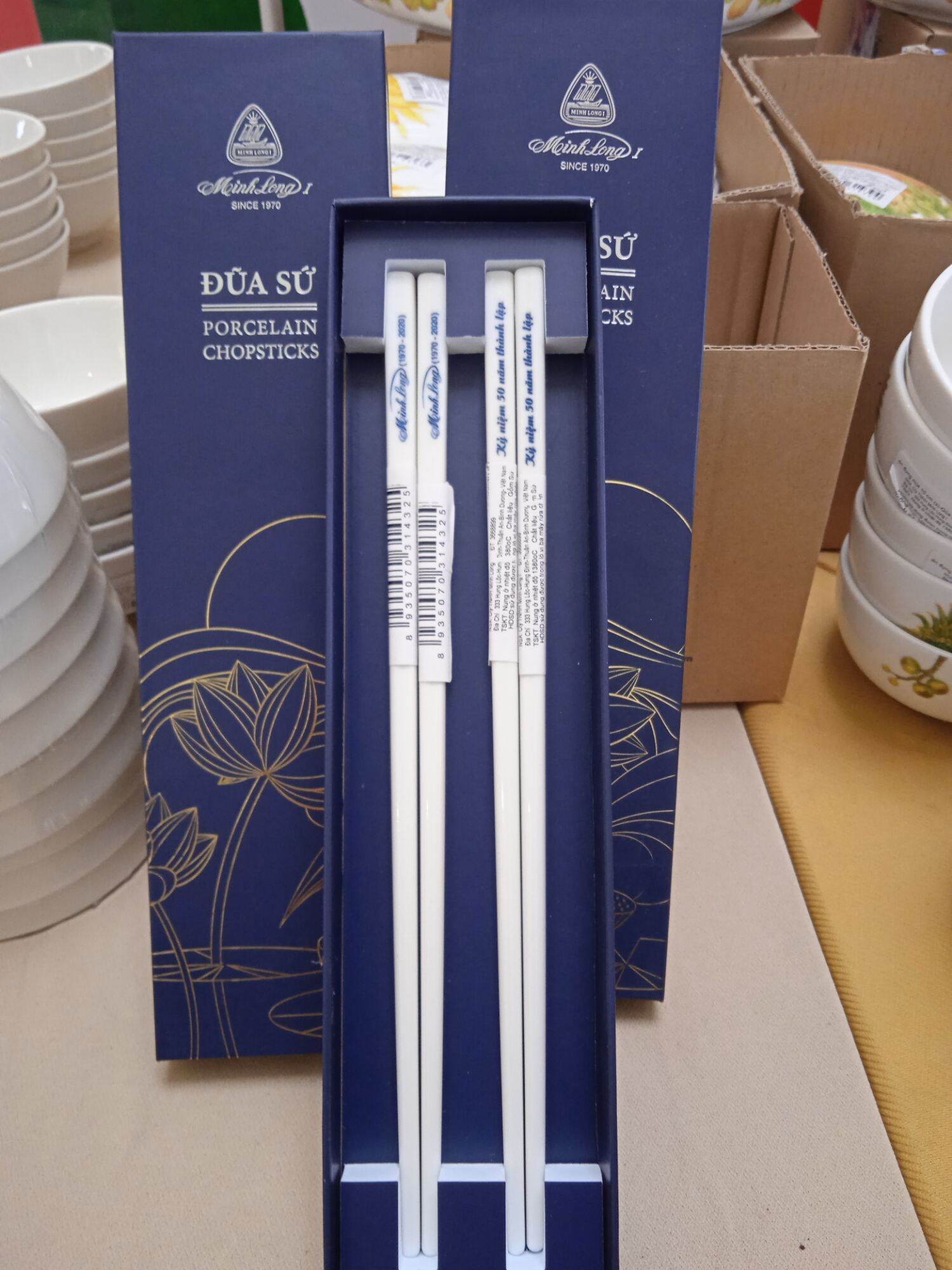Đũa sứ cao cấp Minh Long 24.4cm - bộ 2 đôi