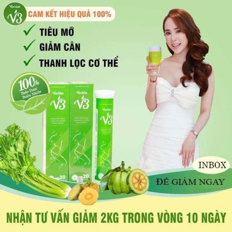 viên sủi giảm cân Vinslim V3 Chính Hãng