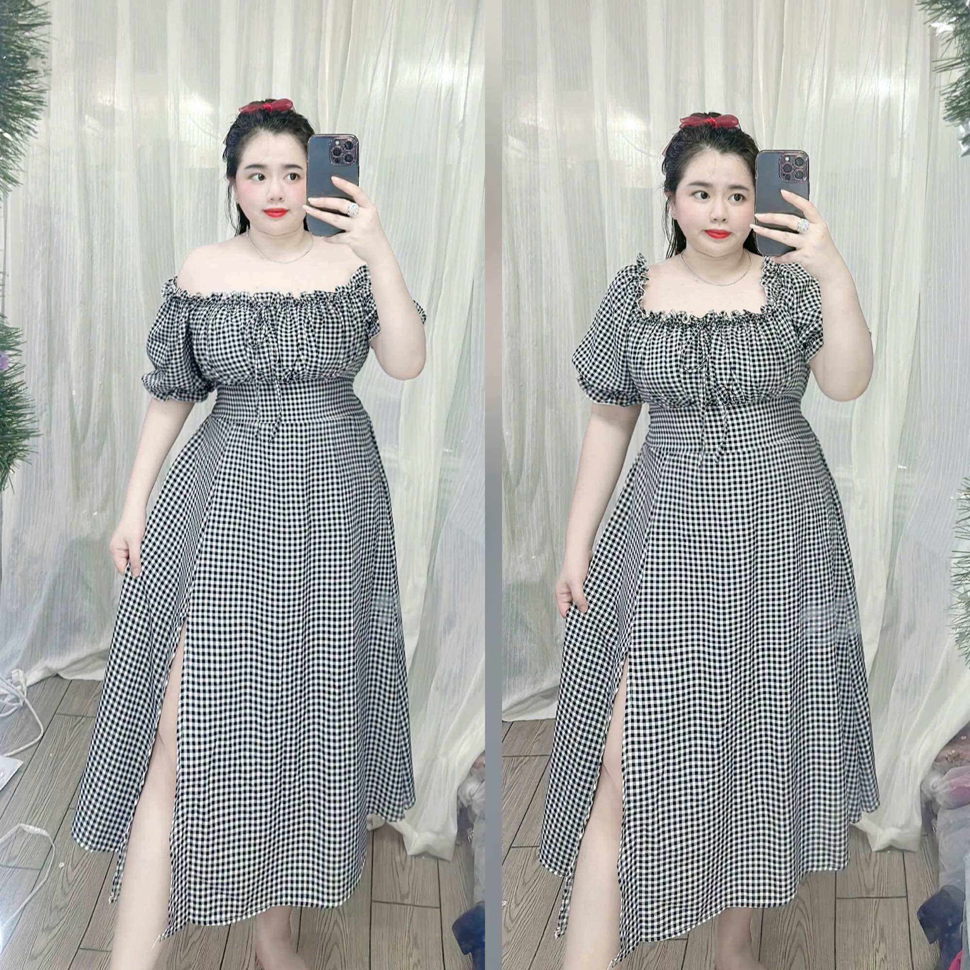 [Bigsize 65-90kg] Đầm Lụa Ý Xẻ Tà