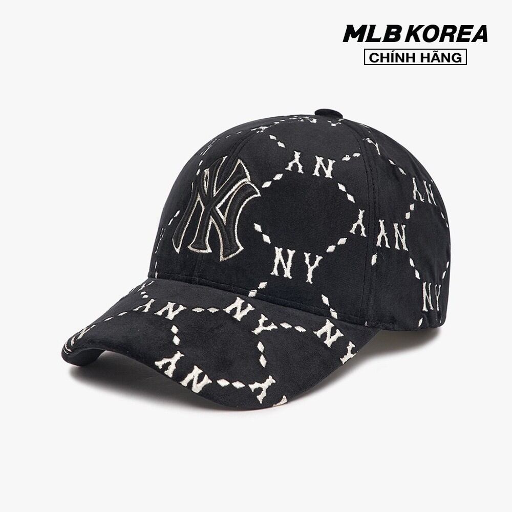 Mlb - nón bóng chày unisex dia monogram velvet structured 3acpmv126-50bks
