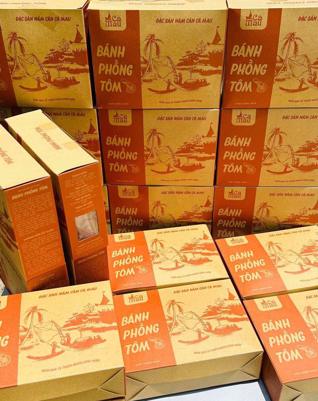 Bánh phồng tôm Năm Căn hộp 500gr
