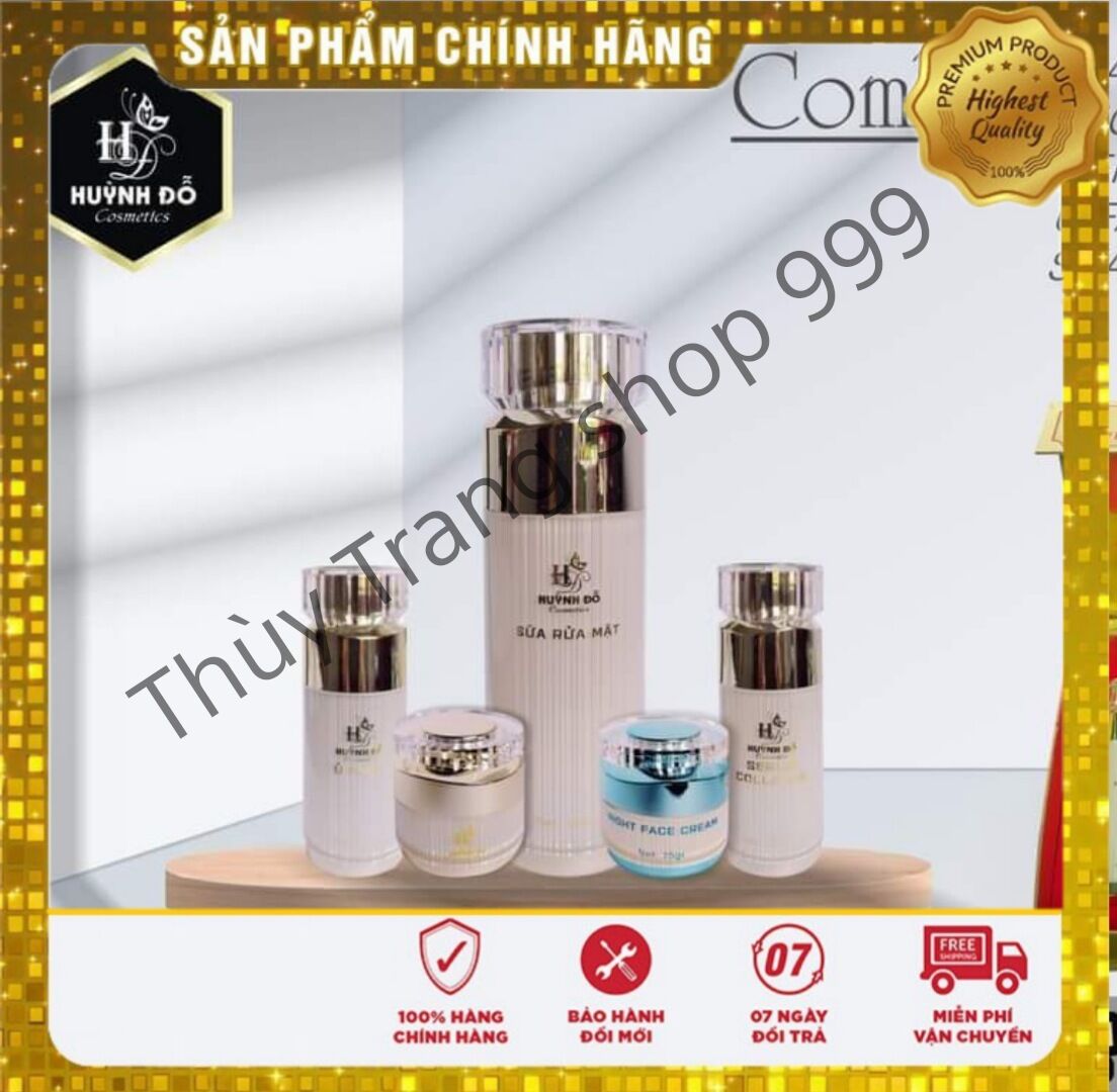 Bộ sản phẩm dưỡng trắng da cao cấp Huỳnh Đỗ, dưỡng trắng da mờ thâm nám, trẻ hóa da