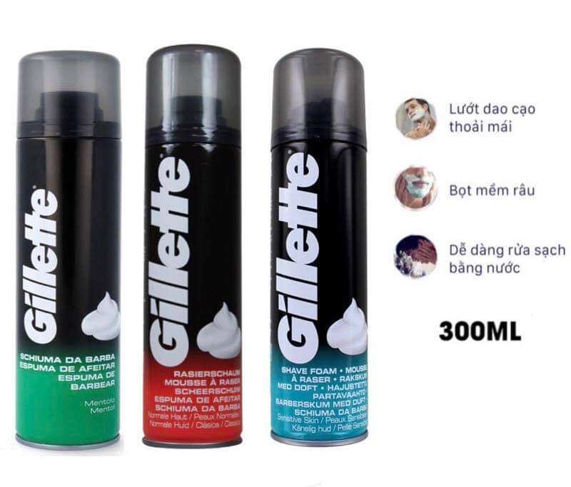 [HÀNG MỸ CHUẨN] Bọt cạo râu Gillette USA