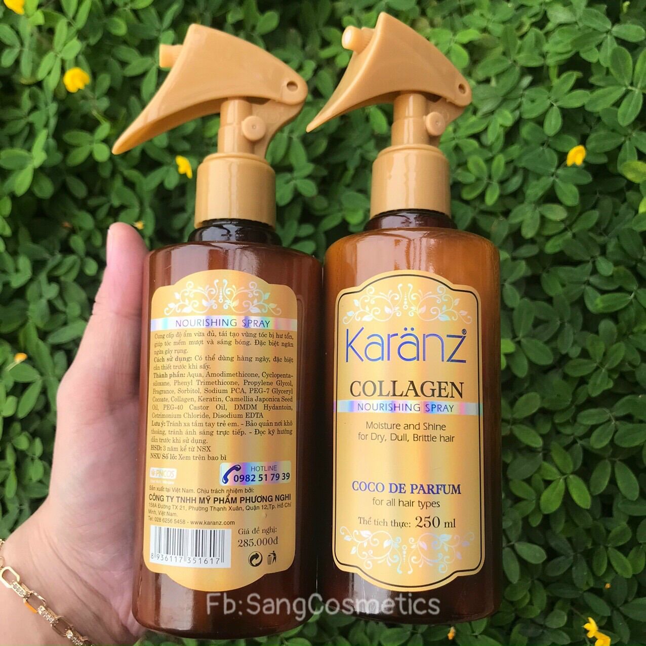 👏xịt dưỡng tóc phục hồi collagen karanz