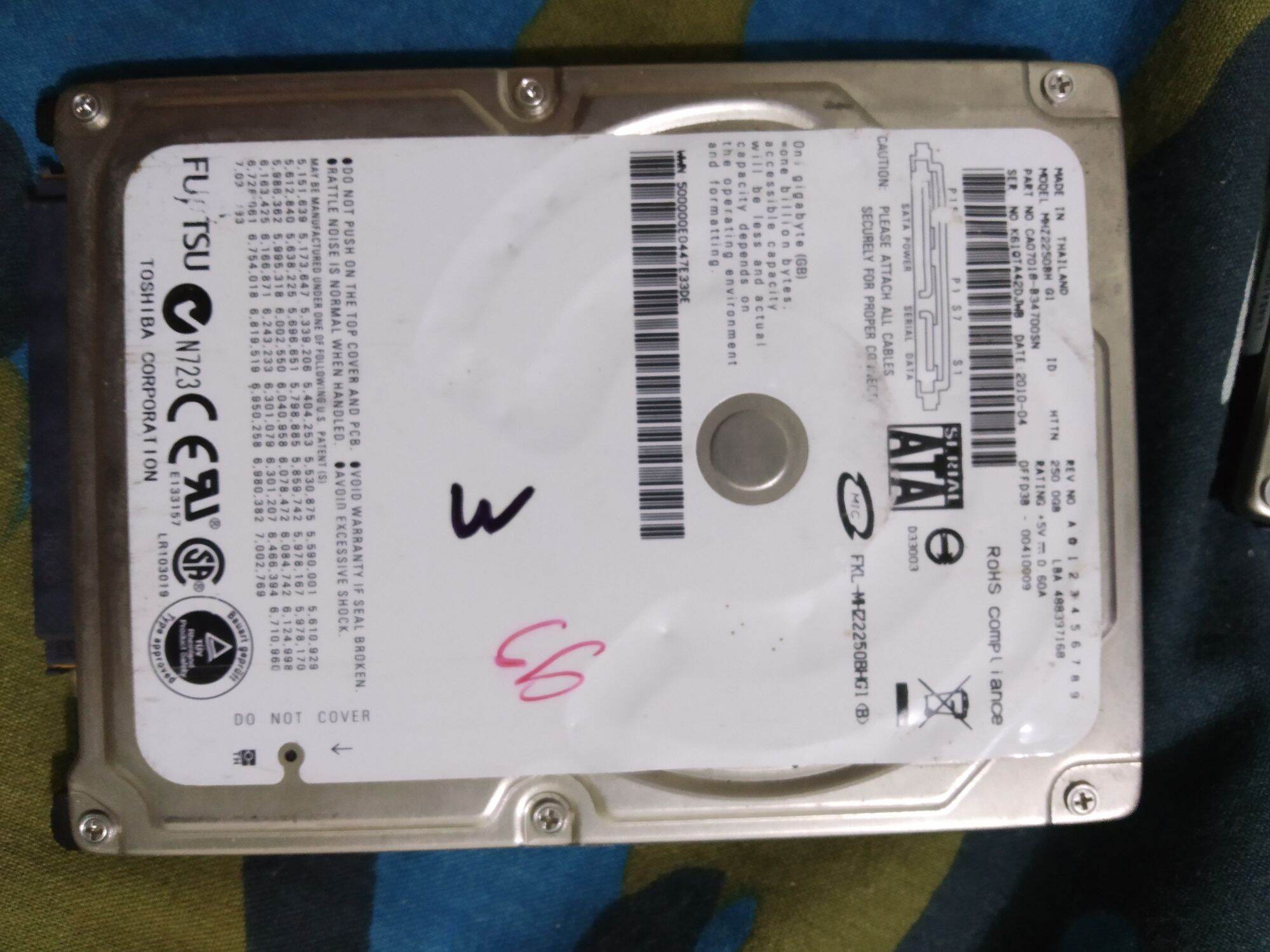 Ổ cứng laptop 250gb HDD cũ dùng bình thường