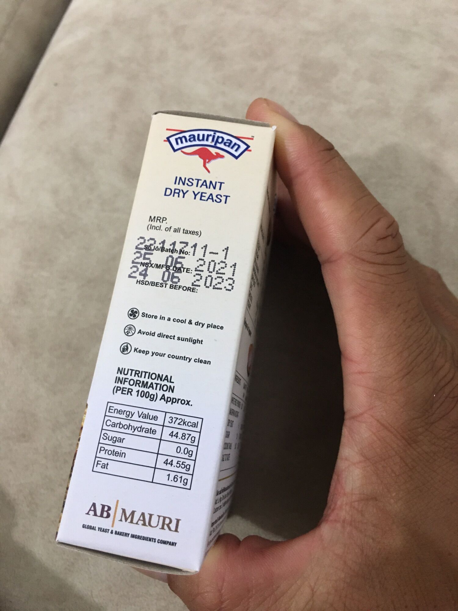 Men nở mauripan hộp 50gr