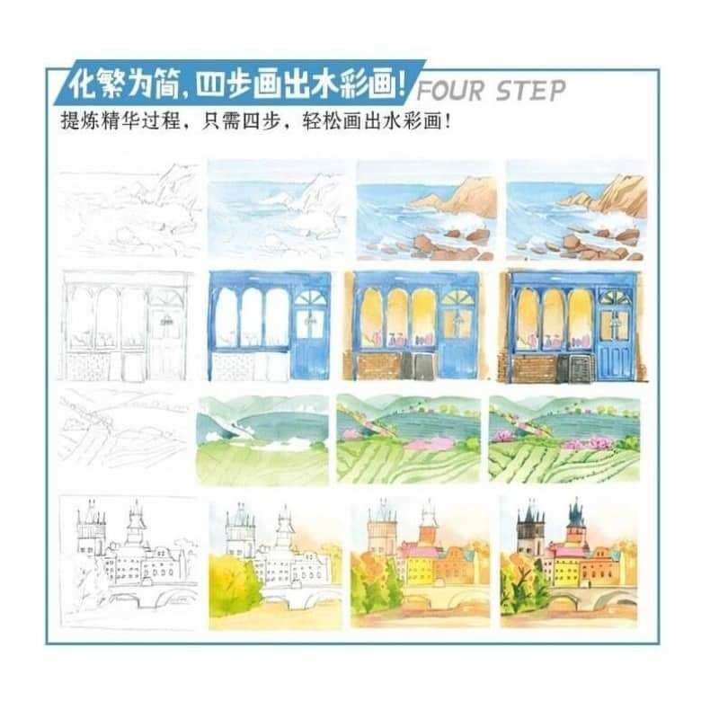 ARTBOOK DẠY VẼ 500 MẪU PHONG CẢNH