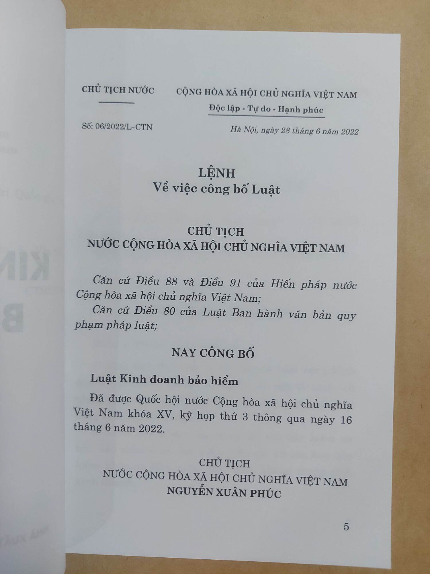 Luật Kinh doanh bảo hiểm
