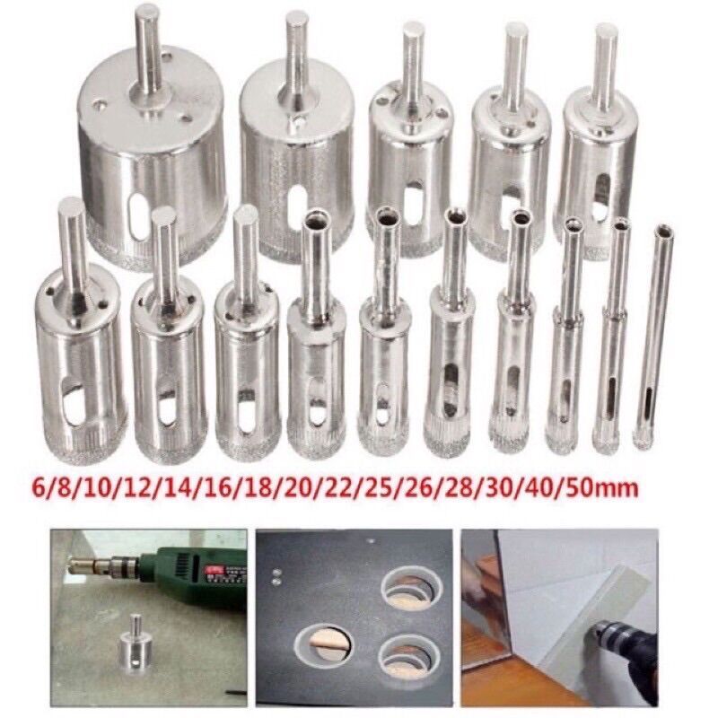 🪞Mũi khoan kính6-60mm -mũi khoan đục lỗ-mũi khoan gạch ,đá