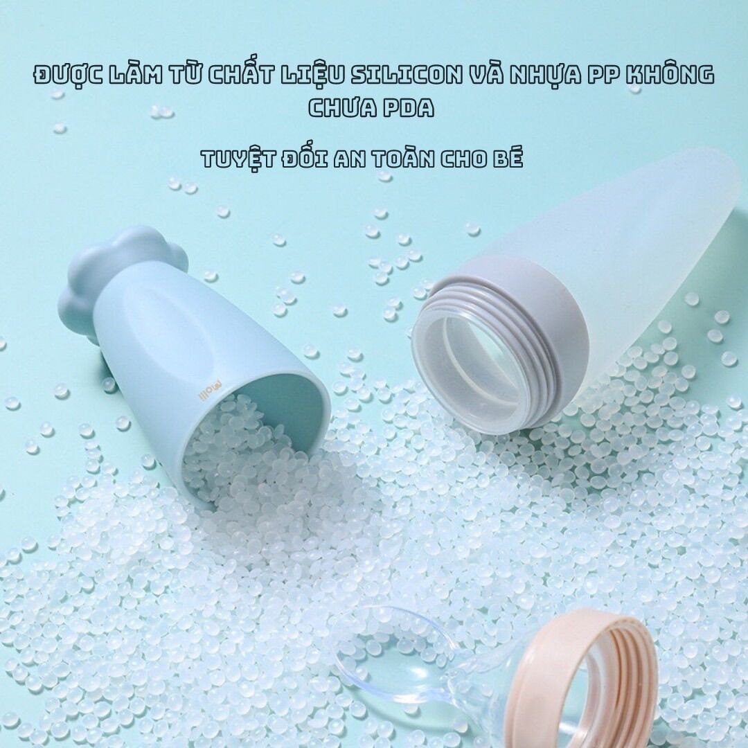 Bình thìa ăn dặm MOLLI - Bình thìa silicon cho bé