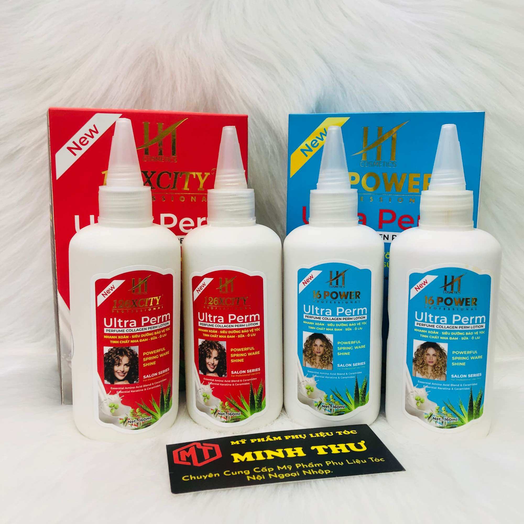 Dung dịch uốn lạnh 16 power nhanh xoăn _ siêu dưỡng tinh chất nha đam