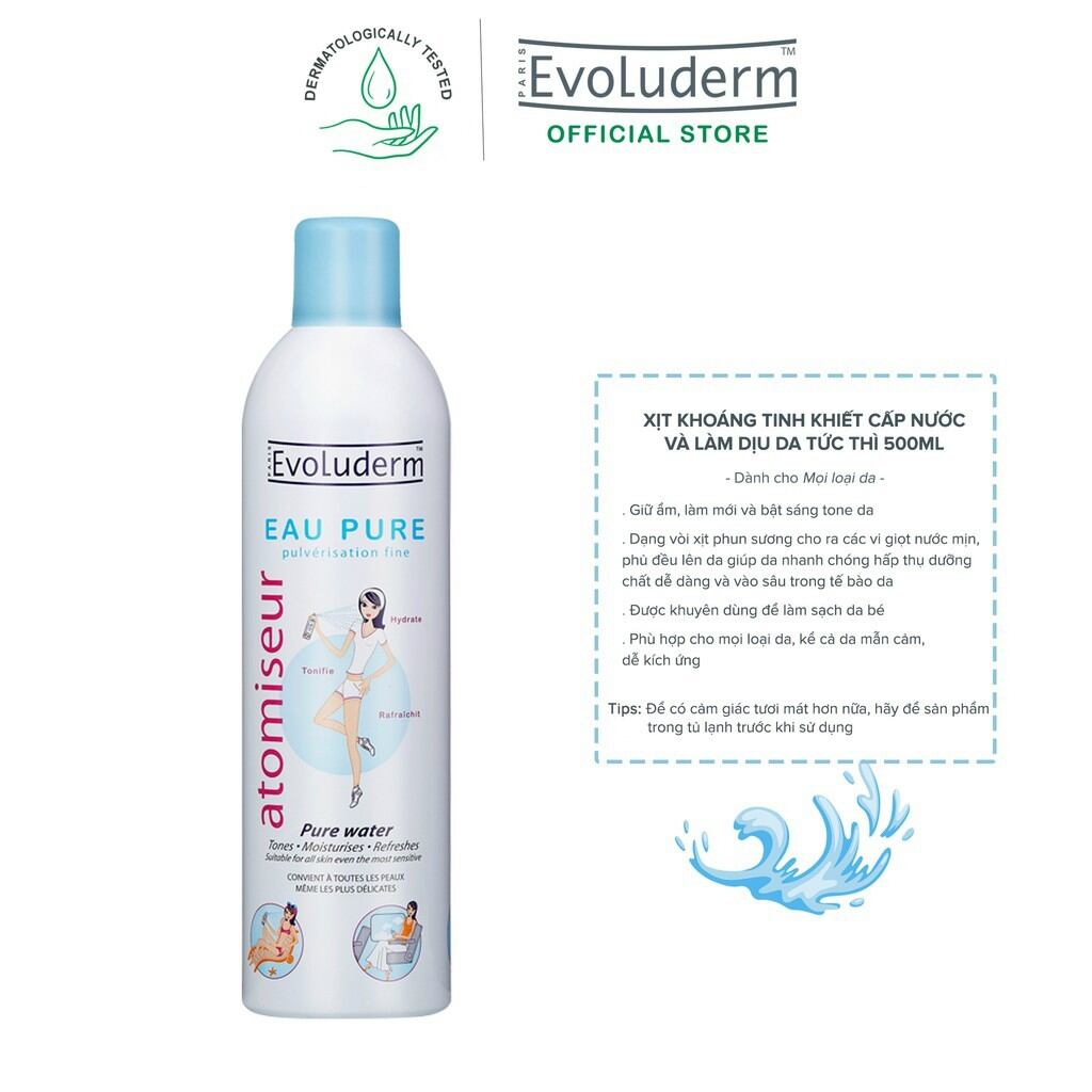 XỊT KHOÁNG EVOLUDERM CỦA PHÁP 400ML