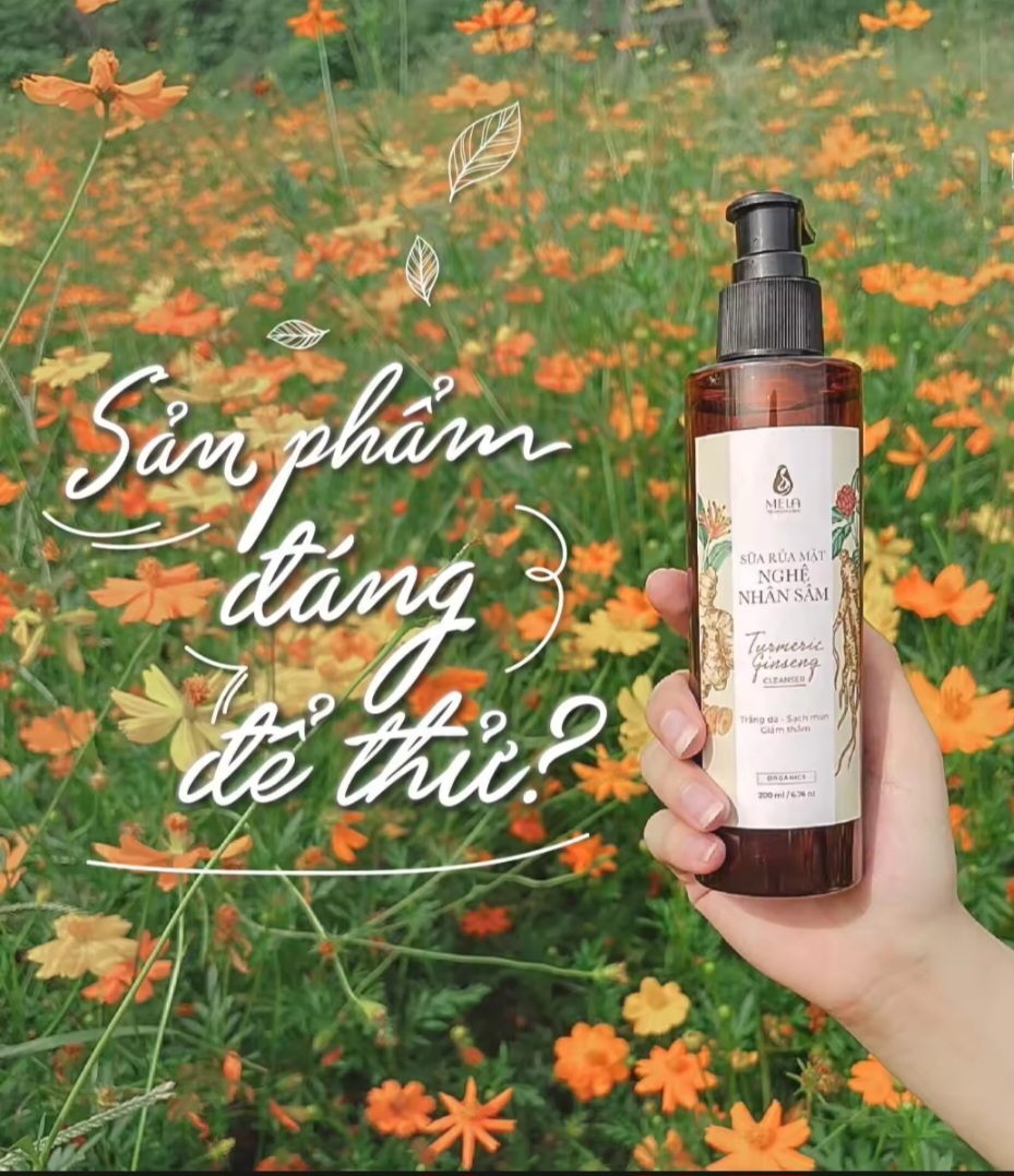Sữa rửa mặt mela nghệ nhân sâm 200ml