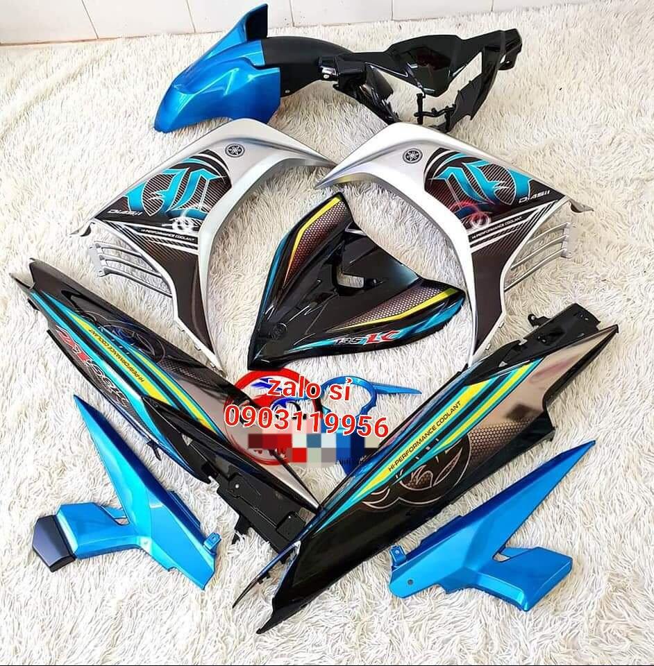Tem rời exciter 135 trắng đen xanh lc