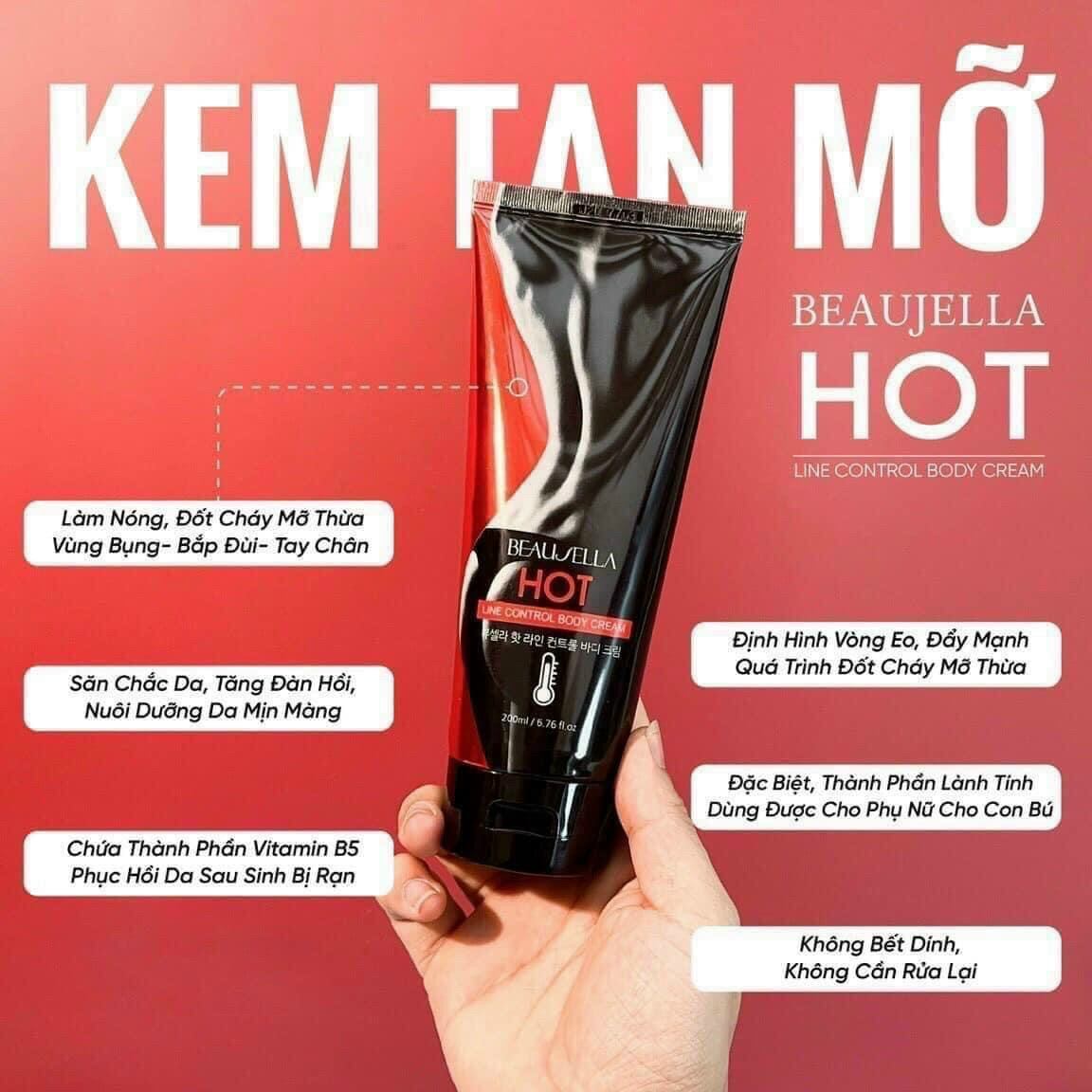 Kem tan mở Beaujella hot line control body cream