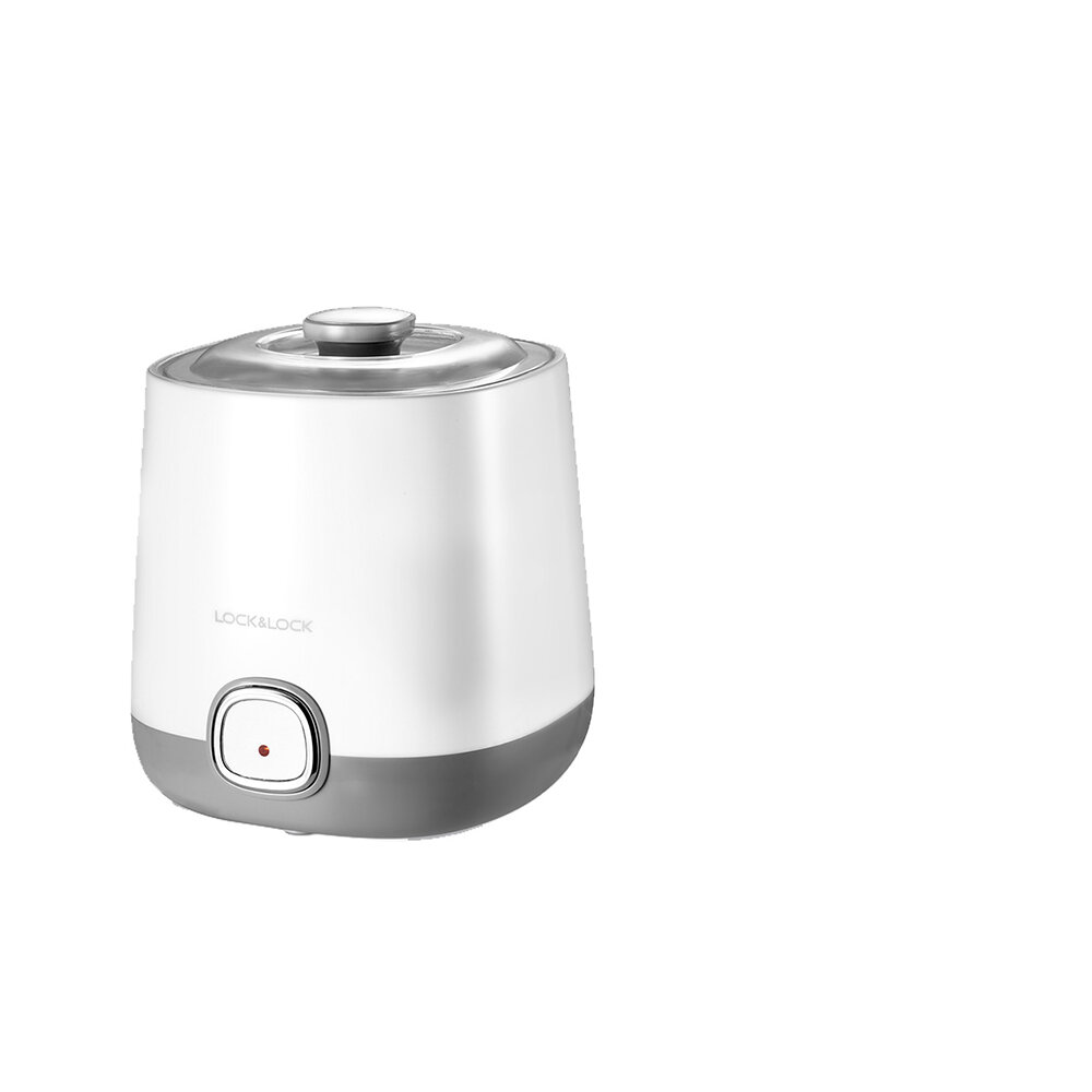 Ejy110slv - máy làm sữa chua tự động lock&lock 1l 20w - hệ thống đèn led đổi màu theo nhiệt độ- hàng chính hãng - bảo hành 2 năm