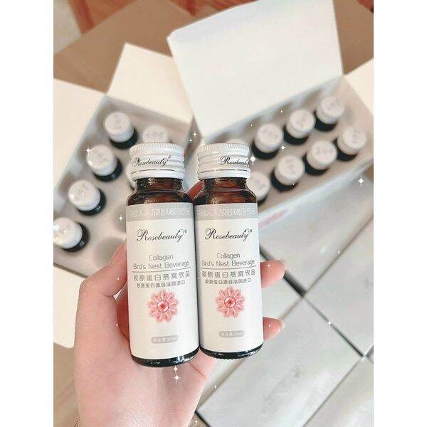 COLLAGEN ROSE BEAUTY YẾN TRẮNG DA  Hộp 8 chai