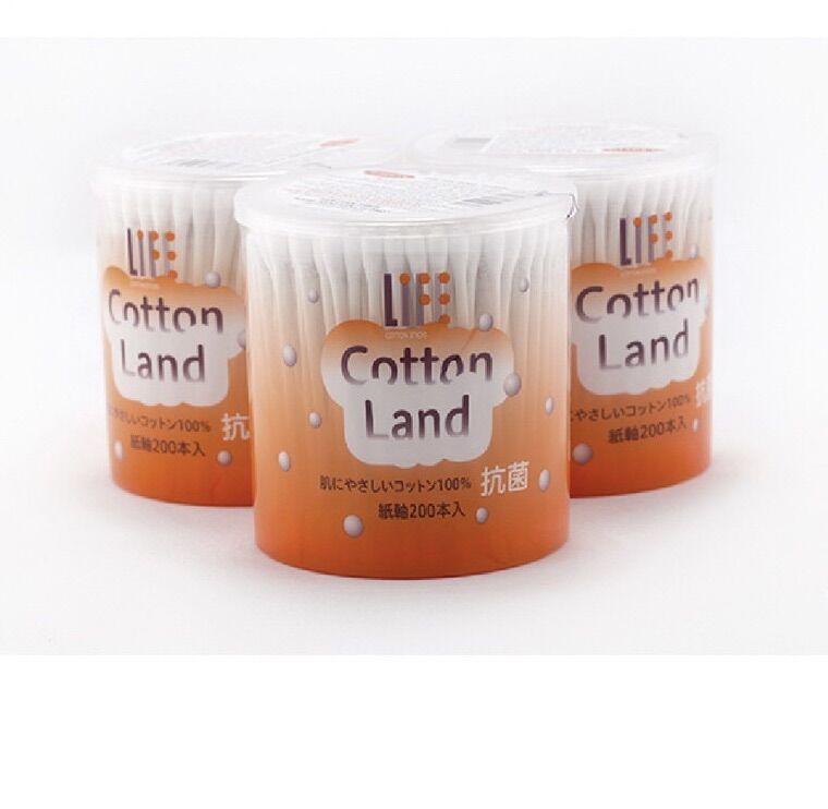 Combo 3 hộp tăm bông thân giấy Cotton Land cao cấp