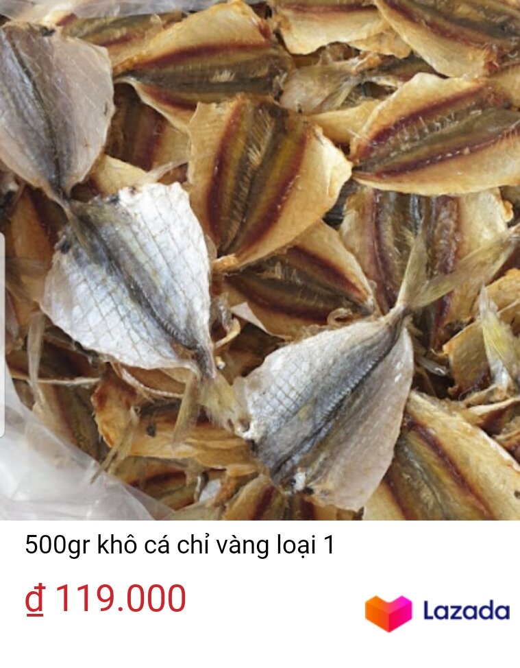 500gram Cá Chỉ Vàng Khô loại 1,đặc sản miền Trung