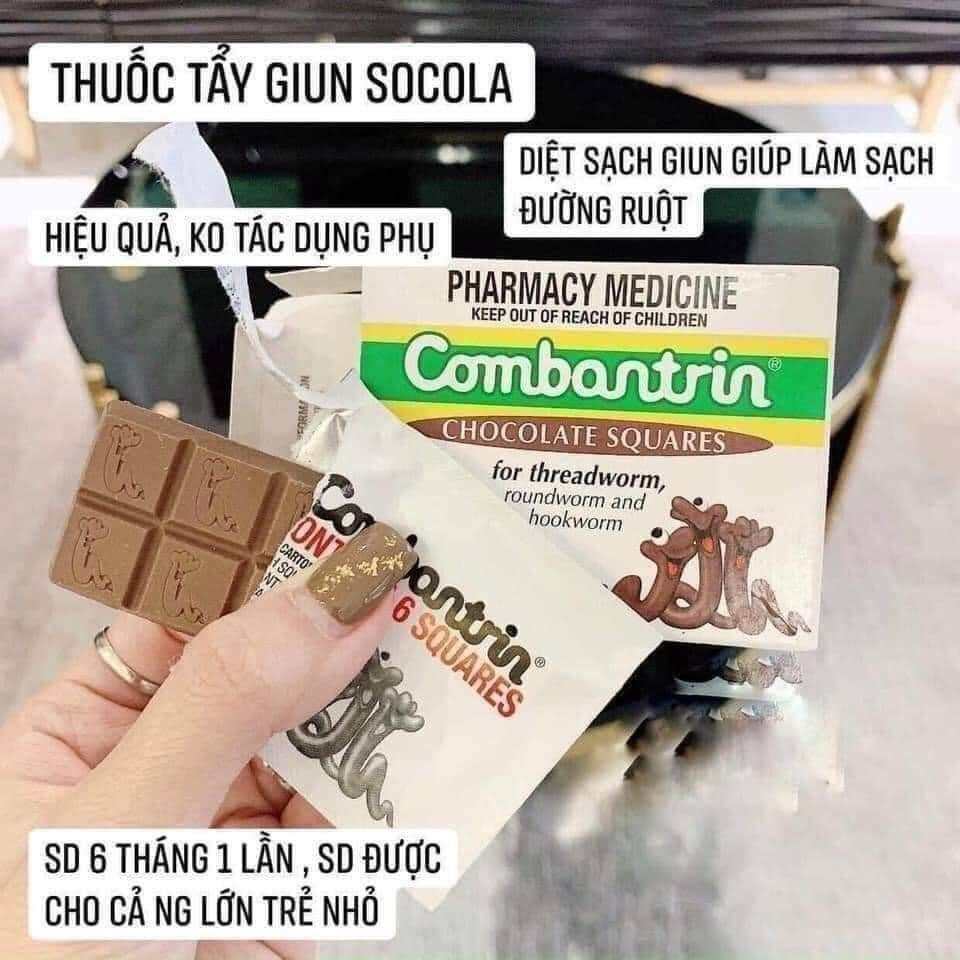 Tẩy giun Combatrin Úc vị socola