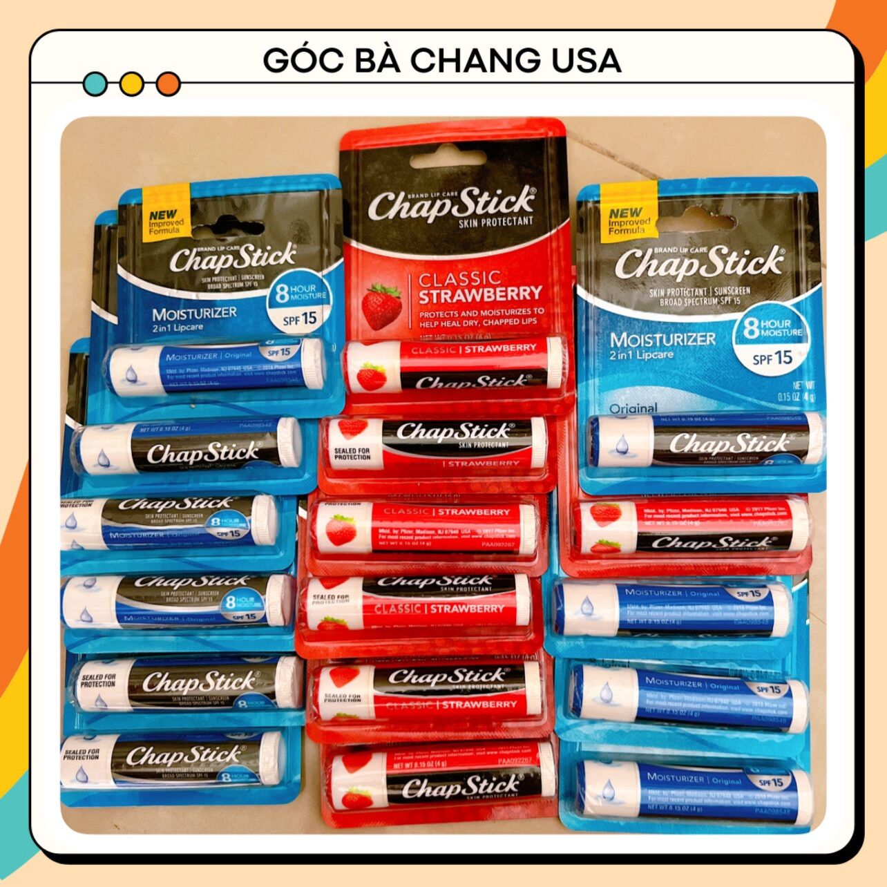 Son dưỡng môi chapstick spf 15 us