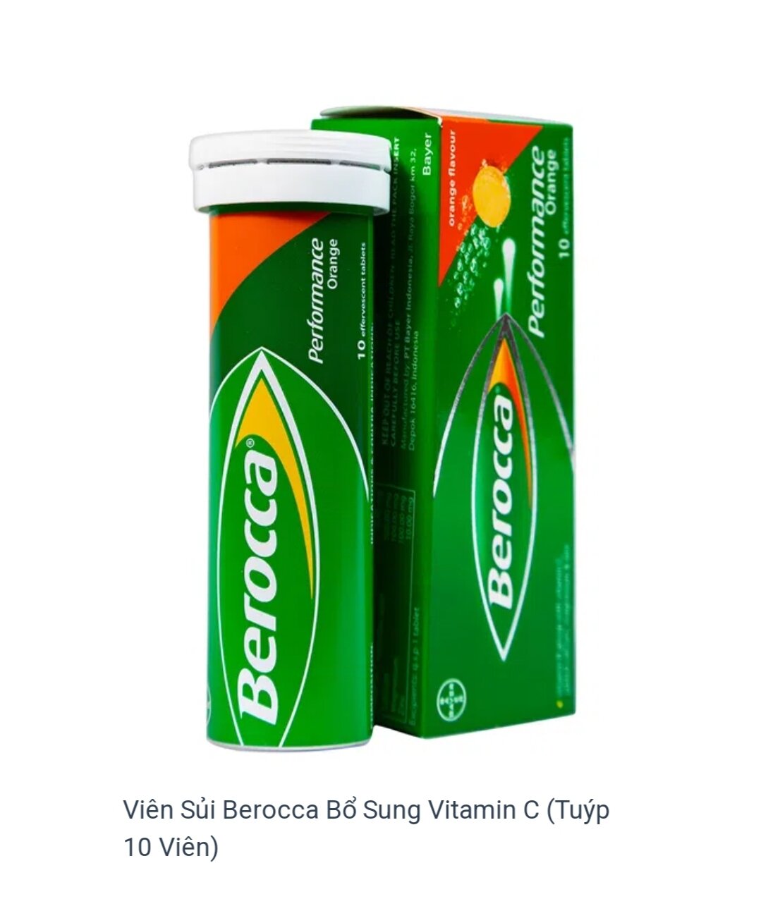 Viên sủi berocca performance orange vị cam bayer