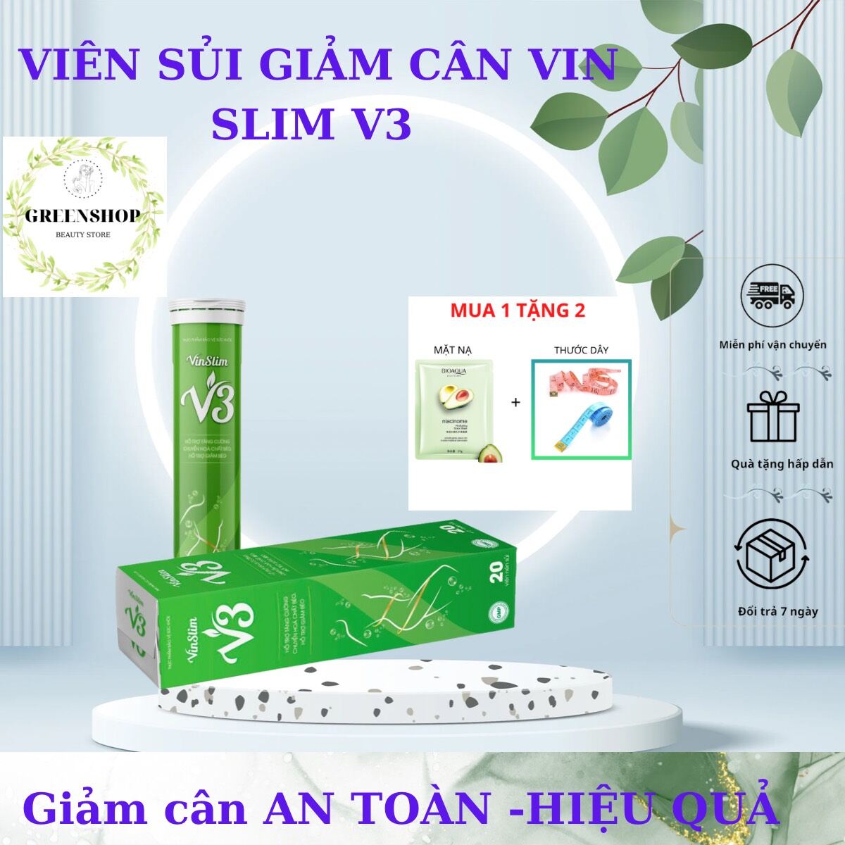 Viên sủi giảm cân v3 vin slim