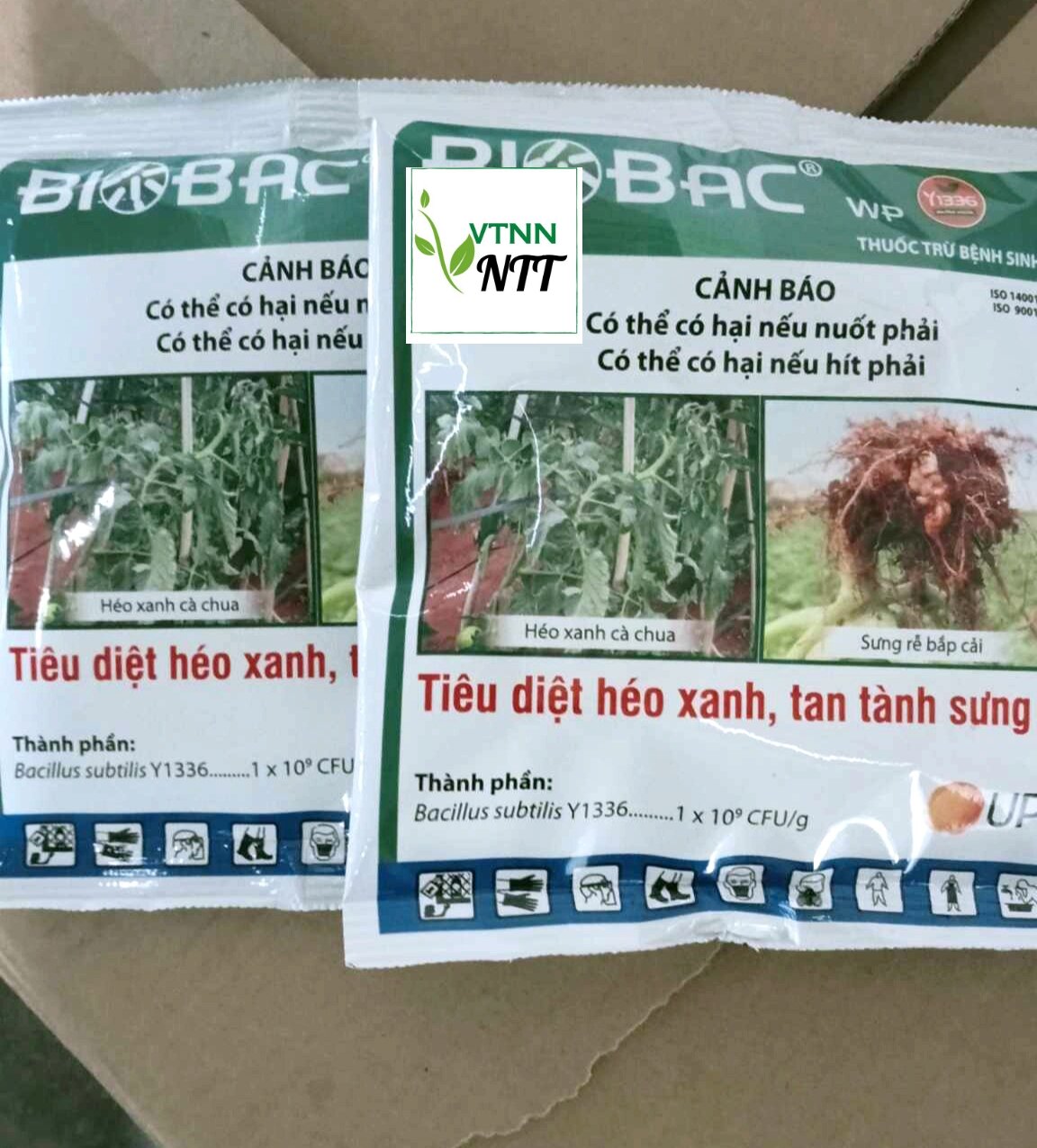 Thuốc trừ bệnh sinh học BIOBAC 50WP gói 100g _Tiêu diệt héo xanh,tan tành sưng rễ