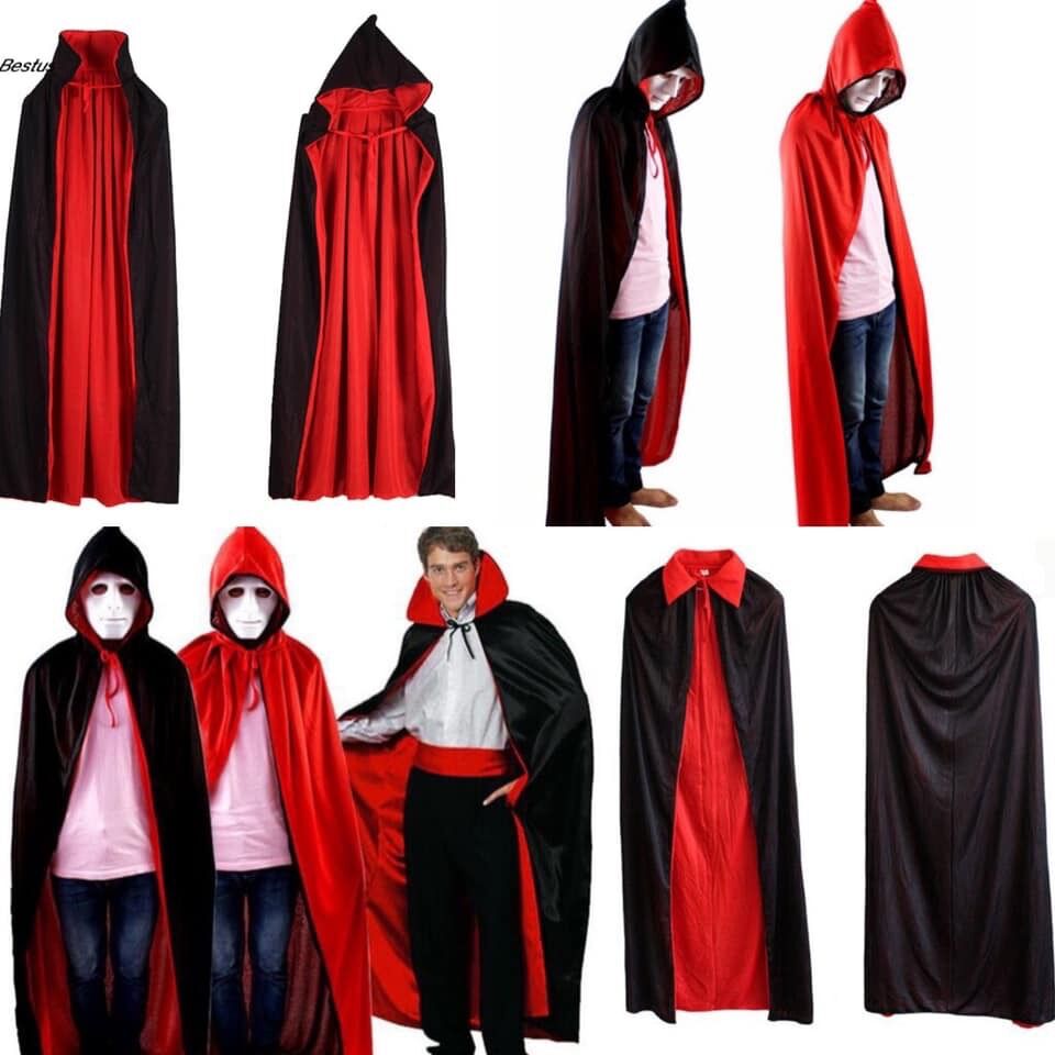 Áo choàng ma cà rồng kèm mặt nạ hoá trang HALOWEEN/ trang phục mà cà rồng cosplay HALOWEEN