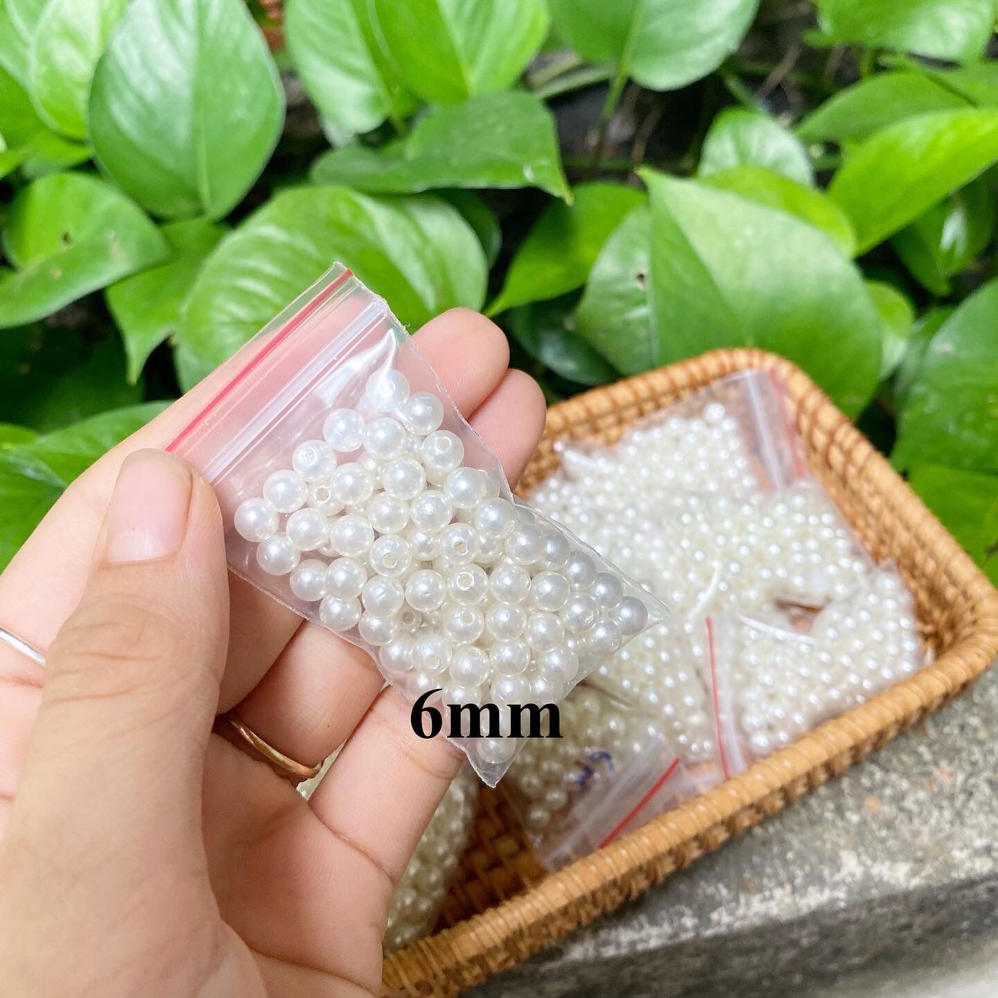 Hạt Châu Tròn Trang Trí Phụ Liệu May Mặc