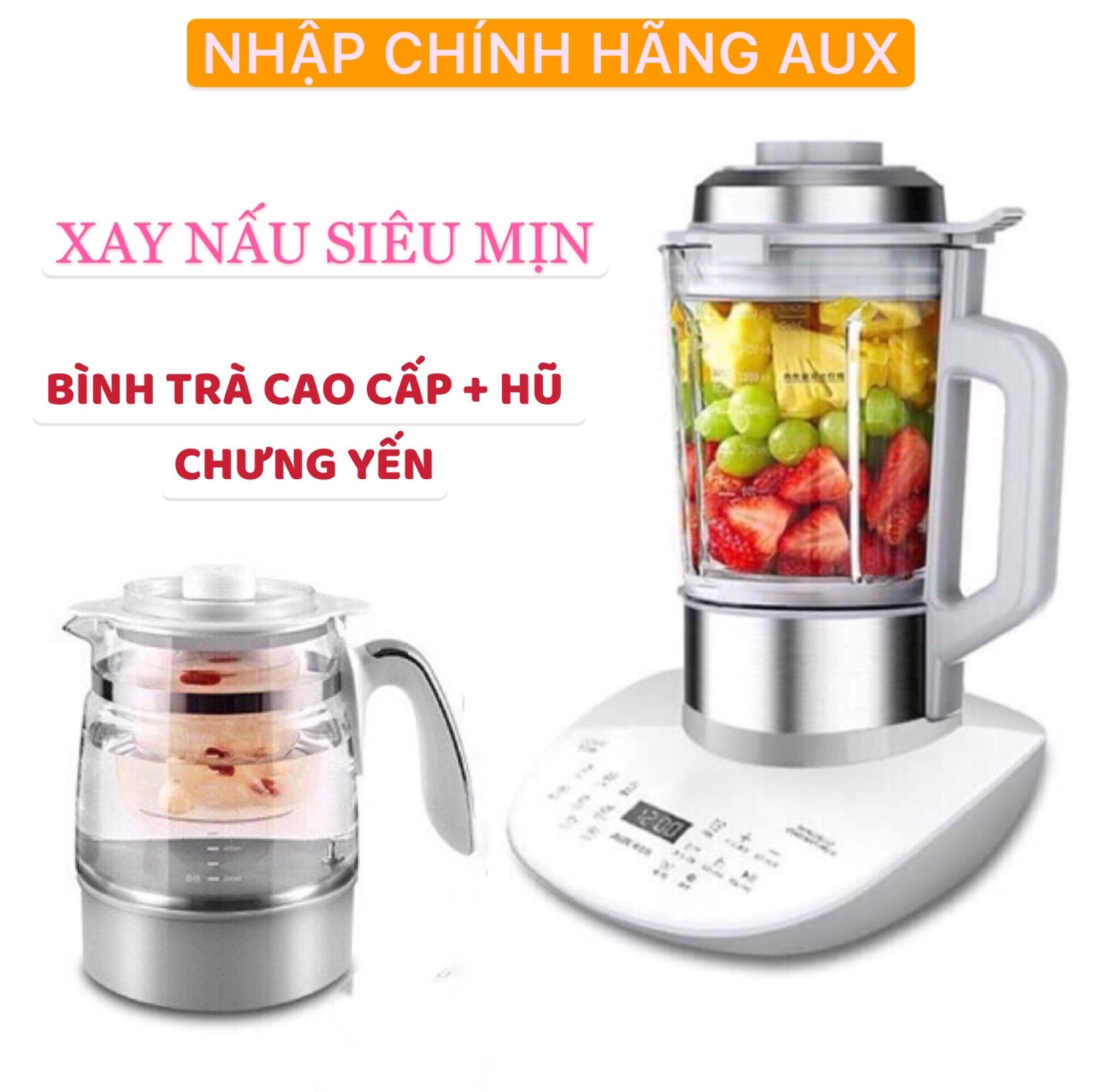 MÁY LÀM SỮA HẠT MẪU ĐẾ TRÒN MỚI NHẤT KÈM BÌNH TRÀ CAO CẤP