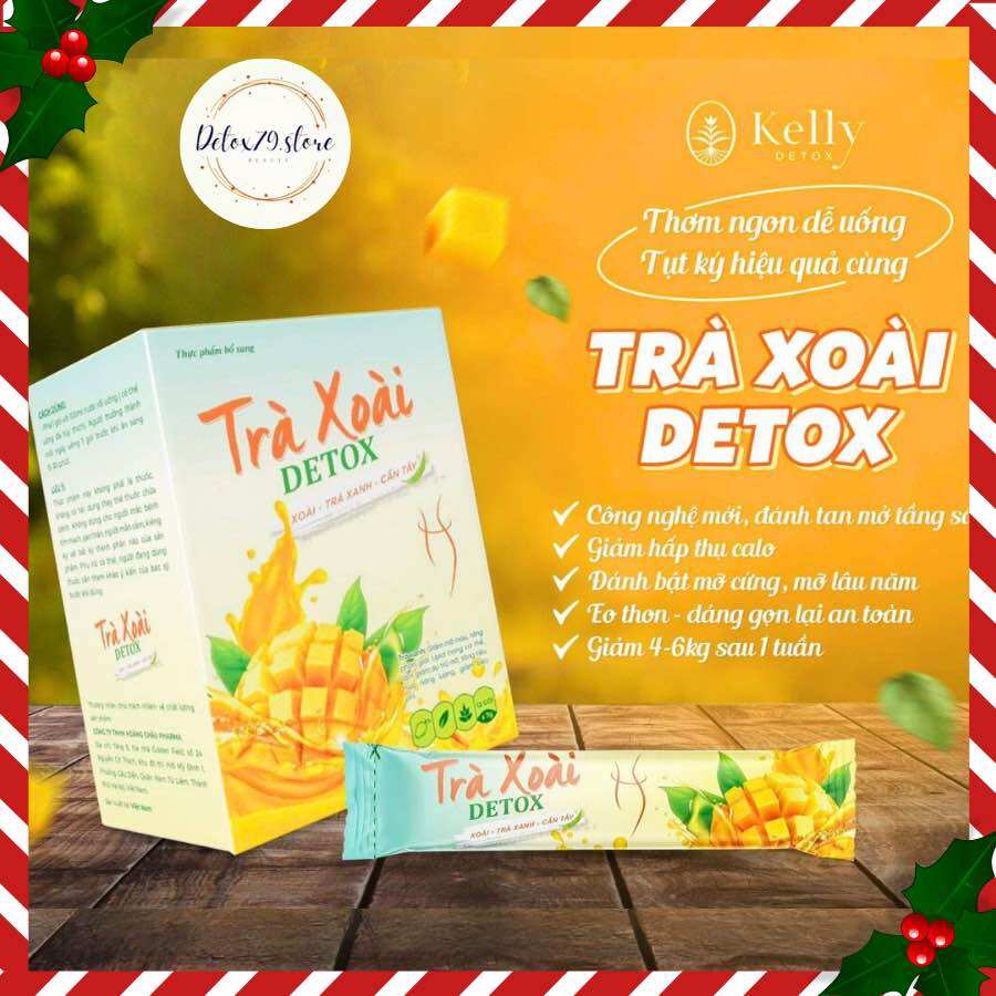 Trà xoài giảm cân cải tiến thế hệ mới kelly detox